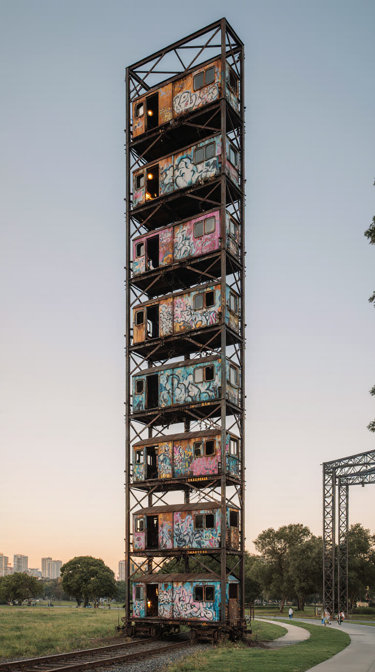 Torre en el Parque Ferroviario de Colegiales